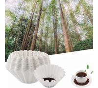 Coffee Filters Disposable 100Pc, Disposable Basket Coffee Filters 1-4 Cups Natural Paper, Thicken Coffee Filter Paper Basket Fit for Pour Over Coffee Dripper and Drip Coffee Maker, White