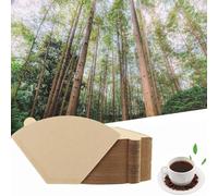 Coffee Filters Disposable 200Pc, #2 Cone Coffee Filters 2-6 Cups Natural Brown Paper, V02 Disposable Coffee Filter Fit for V60 Conical Shaped Pour Over Coffee Dripper and Drip Coffee Maker