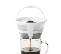 Coffee Filters In The Shape Of A Basket | Mesh Strainer With Fine Mesh Mesh Filter Basket With Handle For 0.7-1.0 Liter Coffee Maker | For Brewing, Cafe, Home, Kitchen, Tea and Restaurant