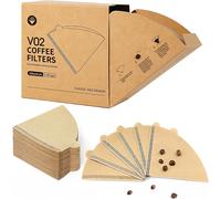 Coffee Filters Size 02,100 Counts 2-4 cups V02 Natural unbleached coffee filter paper, for pouring into coffee drippers and drip coffee makers