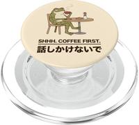 Coffee First Frog Introvert Japanese Art PopSockets PopGrip for MagSafe