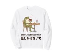 Coffee First Frog Introvert Japanese Art Sweatshirt