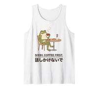 Coffee First Frog Introvert Japanese Art Tank Top