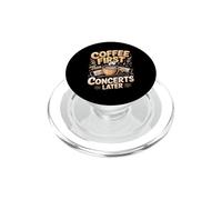 Coffee First Then Concerts Music Teacher PopSockets PopGrip for MagSafe