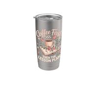 Coffee First Then the Lesson Plan Sunday School Teacher Stainless Steel Insulated Tumbler