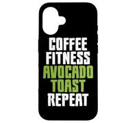 Coffee Fitness Avocado Toast Case for iPhone 16