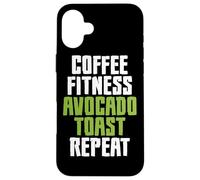 Coffee Fitness Avocado Toast Case for iPhone 16 Plus