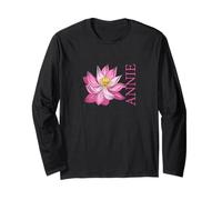 Coffee Flower Personalized Annie First Name Women Mom Long Sleeve T-Shirt