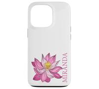Coffee Flower Personalized Miranda First Name Women Mom Case for iPhone 13 Pro