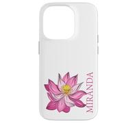 Coffee Flower Personalized Miranda First Name Women Mom Case for iPhone 14 Pro