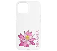 Coffee Flower Personalized Miranda First Name Women Mom Case for iPhone 15