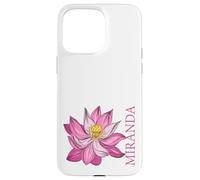 Coffee Flower Personalized Miranda First Name Women Mom Case for iPhone 15 Pro Max