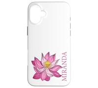 Coffee Flower Personalized Miranda First Name Women Mom Case for iPhone 16 Plus