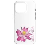 Coffee Flower Personalized Miranda First Name Women Mom Case for iPhone 16 Pro