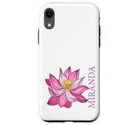 Coffee Flower Personalized Miranda First Name Women Mom Case for iPhone XR