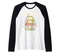 Coffee Frog Mythical Energy Cute Magic Mushroom Artwork Raglan Baseball Tee
