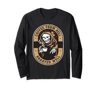 Coffee from Hell Roasted Well Funny Halloween Skull Themed Long Sleeve T-Shirt