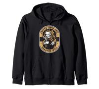 Coffee From Hell Roasted Well Funny Halloween Skull Themed Zip Hoodie