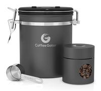Coffee Gator Coffee Canister 1300 ml & 300 ml, Airtight Food Storage Containers for Coffee Beans, Ground, Sugar, Tea, Flour, Rice, Cereal