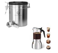 Coffee Gator Coffee Canister Airtight 1300 mL, 9 Cup Moka Pot