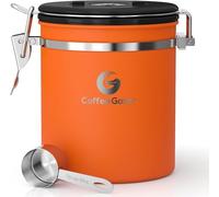 Coffee Gator Coffee Canister Airtight 1300 mL, Stainless Steel Kitchen Food Storage Container with Date Tracker, CO2 Valve, Scoop for Grounds Coffee, Beans,Tea, Sugar, Flour, Snacks