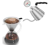 Coffee Gator Pour Over Coffee Maker - Gooseneck Kettle - 1.2 Litre Built-in Thermometer