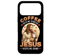 Coffee Gets Me Started Jesus Keeps Me Going Christian Case for iPhone 17 Pro Max