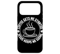 Coffee Gets Me Started Jesus Keeps Me Going Coffee Lovers Case for iPhone 17 Pro Max