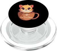 Coffee Gets Me Started My Munchkin Keeps Going Coffee Cat PopSockets PopGrip for MagSafe