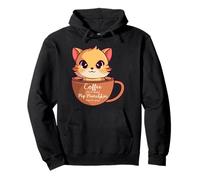 Coffee Gets Me Started My Munchkin Keeps Going Coffee Cat Pullover Hoodie