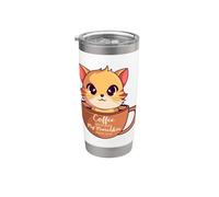 Coffee Gets Me Started My Munchkin Keeps Going Coffee Cat Stainless Steel Insulated Tumbler
