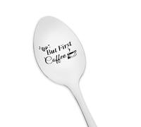 Coffee Gift for Coffee Lovers Gifts for Men Women Birthday Gift for Daughter Son But First Coffee Spoon for Best Friend Boyfriend Girlfriend Anniversary Wedding Gift for Dad Mum Engraved Spoons Gifts