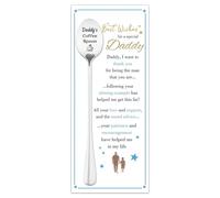 Coffee Gift Set for Daddy Dad Birthday Gifts for Coffee Lovers Step Dad Fathers Day Bday Gifts from Son Daughter, Happy Father's Day Xmas Gifts for Dads Coffee Ice Cream Spoon for Men Him