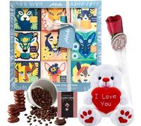 Coffee Gift Set Hamper for Women & Men - 9pk Instant Coffee Selection with Dark Chocolate Fondant, and More