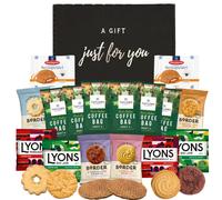 Coffee Gift Set - Taylors Coffee Bags x6, Lyons Coffee Bags x4 Bundle with Stroopwafels and Border Coffee Biscuits - Ground Coffee Gifts for Men and