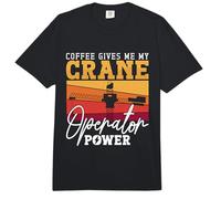 Coffee Gives Me My Crane Operator Power Workers Crane Driver Comfort Colors Adult Heavyweight T-Shirt