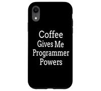 Coffee Gives Me Programmer Powers computer funny programmer Case for iPhone XR