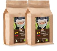 Coffee Globetrotter - Colombia Excelso EP Finca la Lindura - Organic - 2 x 1000 g Whole Bean - for Bean- to- Machine, Coffee Grinder - Roasted Coffee from Organic Farming