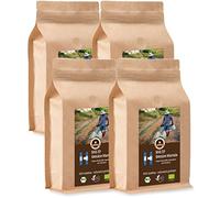 Coffee Globetrotter - Honduras Genuine Marcala - Organic - 4 x 1000 g Medium Ground - for Bean- to- Cup Machines, Coffee Grinder - Roasted Coffee from Organic Farming| Gastronomy Pack Economy Pack