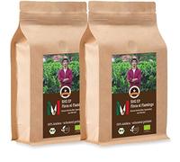 Coffee Globetrotter - Mexico Finca El Flamingo - Organic - 2 x 1000 g Whole Bean - for Bean- to- Cup Machine, Coffee Grinder - Roasted Coffee from Organic Farming | Gastronomy Pack Economy Pack
