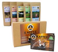 Coffee Globetrotter "Wholehearted" . Gift Set - 5 x 100g Fair Traded High Quality Coffee in Gift Box, The Perfect Gift Supporting Social Projects (Ground Coffee, 5x100g)