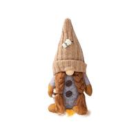 Coffee Gnomes Coffee Bar Decoration Handmade Swedish Tomte Gnome Figurines Farmhouse Home Kitchen Gnomes Decor For Station Tiered Tray Shelf Table Decor Snowflake Crystal Ornament (D, 24X12X12CM)