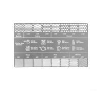 Coffee Grind Ruler, Stainless Steel Coffee Grinding Reference Card Scale Guide for Enthusiasts Baristas Home Brew Perfect Grind Size Espresso Press Pour Over(1 PC)