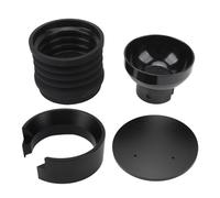 Coffee Grinder Bean Bin 58mm Dosing with Silicone Bellow 2 in 1 Function Coffee Dosing Funnel for Eureka Models (Black)