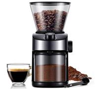 Coffee Grinder Burr Electric, 25 Precise Grind Setting, 40-Second Adjustable Timer, Chamber Cleaning Button, Designed for Espresso, Drip Coffee, and French Press, Black