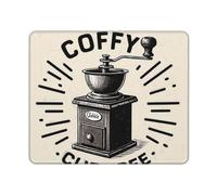 Coffee Grinder Coffee Text Pattern Gaming Mouse Pad Small Mouse Mat with Stitched Edges Non-Slip Long Desk Pad 12x10 in Desk Mat for Keyboard Home Office Gaming Work