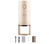 Coffee Grinder Electric Conical Burr 38 Adjustable Settings, USB Rechargeable Ceramic Grinder for Travel & Home, Portable Coffee Bean Machine for Espresso French Press Camping (Beige)