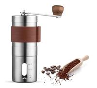 Coffee Grinder Manual,42mm CNC Steel Burr, 48-Click Fine Adjustment, Portable Coffee Bean Grinder for Aeropress, Pour Over, French Press, Espresso, Includes Cleaning Brush and Storage Pouch, Manual Co