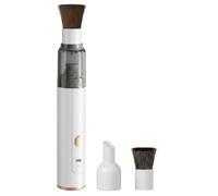 Coffee Grinder Vacuum Cleaner, Handheld Coffee Vacuum 25W Strong Suction | Rechargeable, with 2 Replacement Brush Heads & Filter, for Espresso Grinder, Portafilter, Keyboard, Car(White)