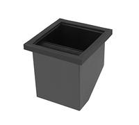 Coffee Grounds Bucket Stainless Stee Coffee Knock Box Oblique Mouth Embedded Coffee Ground Disposal Box Counter Top Square Knock Box for Home, Cafe, Restaurant, Bar